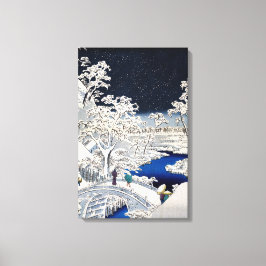 Impressão Em Tela Utagawa Hiroshige - Ponte do Tambor em Meguro