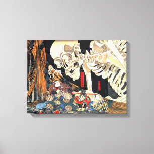 Impressão Em Tela Utagawa Kuniyoshi Takiyasha A Bruxa E O Esqueleto