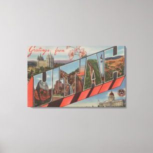 Impressão Em Tela UtahLarge - Letra ScenesUtah