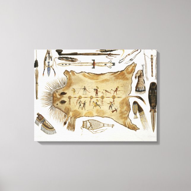 Impressão Em Tela Utensílios e armas indianos, placa 21 do volume 2  (Frente)