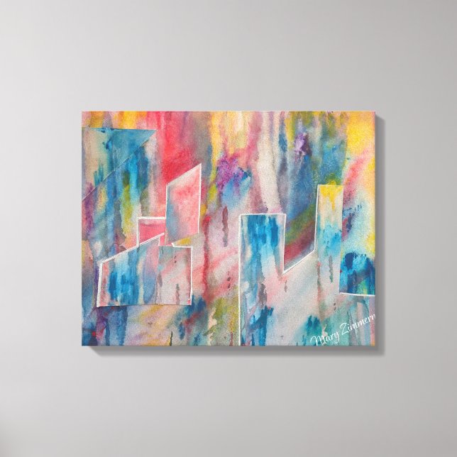 Impressão Em Tela Utopia criativa, paisagem urbana (Frente)