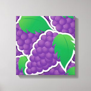 Impressão Em Tela Uvas roxas, funzes