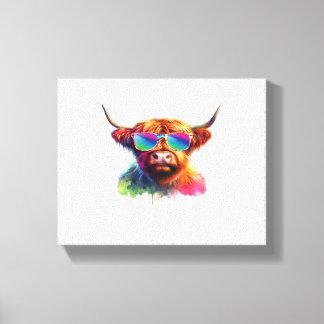 Impressão Em Tela Vaca de Girassol Doce e Humilde outono Es