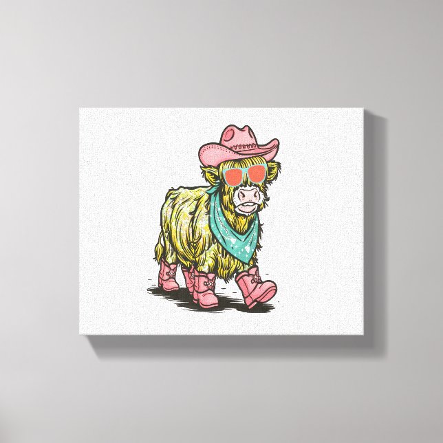 Impressão Em Tela Vaca do planalto, ocidental (Frente)