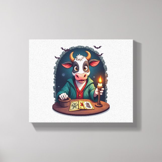 Impressão Em Tela Vaca Tarot do Terror (Frente)