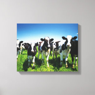 Impressão Em Tela Vacas no campo, cidade de Betsukai, Hokkaido