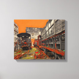 Impressão Em Tela Vagões de locomotivas e de comboios