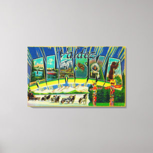 Impressão Em Tela Valdez, AlaskaLarge - Letra ScenesValdez, AK