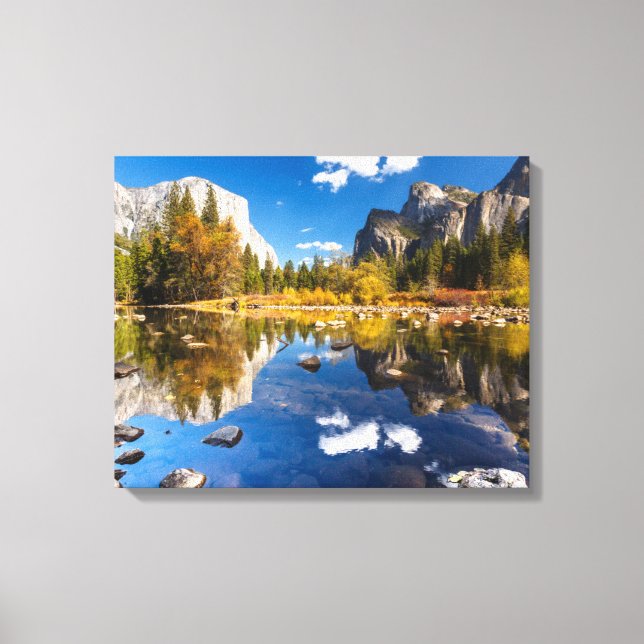 Impressão Em Tela Vale de Yosemite em outono (Frente)