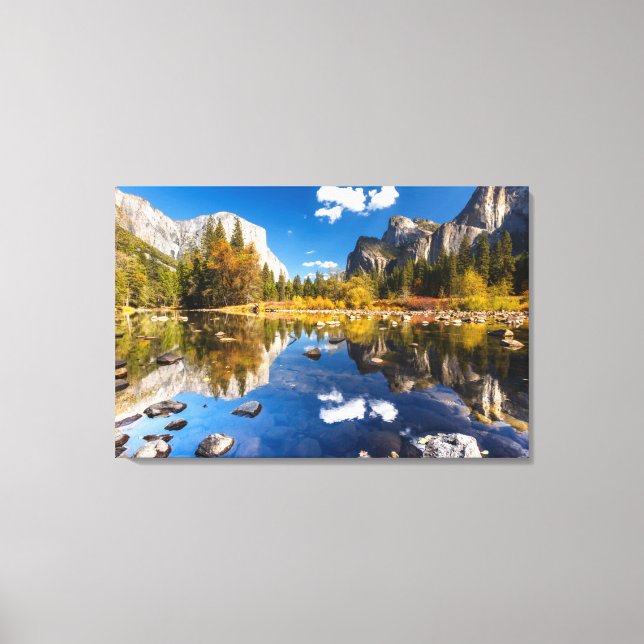Impressão Em Tela Vale de Yosemite em outono (Frente)
