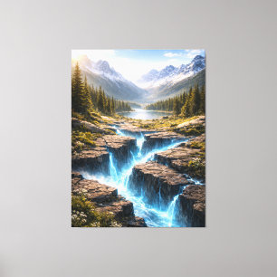 Impressão Em Tela Vale Místico da Montanha – Paisagem Natural de Fan