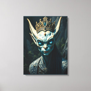Impressão Em Tela Valtharion o Antigo Rei Elfo Azulado - Fantasia So