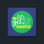 Impressão Em Tela Vamos Engraçado É Torrado De Arte De Panificação<br><div class="desc">Arte tipográfica colorida com cores retrô e vibrantes. Peitos engraçados e citações sobre comida, cozinhar, assar e jantar. Condecoração perfeita para sua cozinha, restaurante, café, compro de padaria ou restaurante. A cor de fundo (o círculo e o quadrado) é personalizável através da Ferramenta Design.</div>