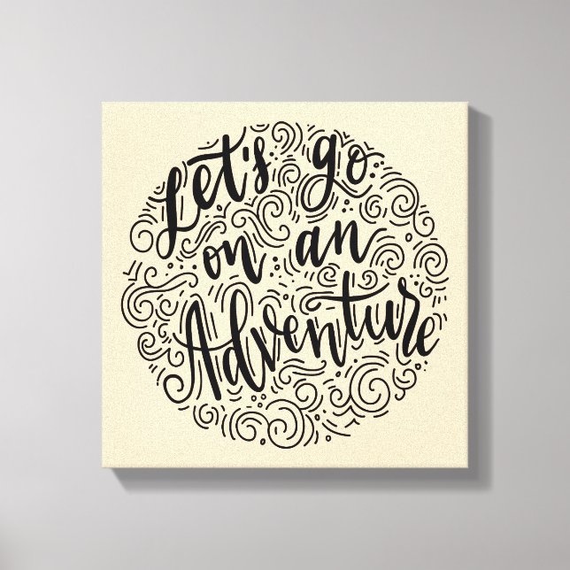 Impressão Em Tela Vamos para uma aventura (Frente)