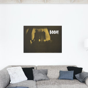 Impressão Em Tela Vampiro Booh Horror Nosferatu Amarelo