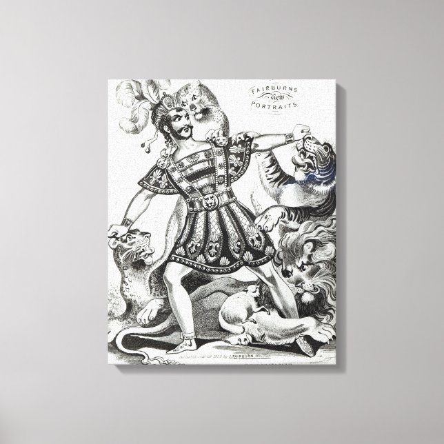 Impressão Em Tela Van Amburgh o Brute Tamer, 1838 (Frente)