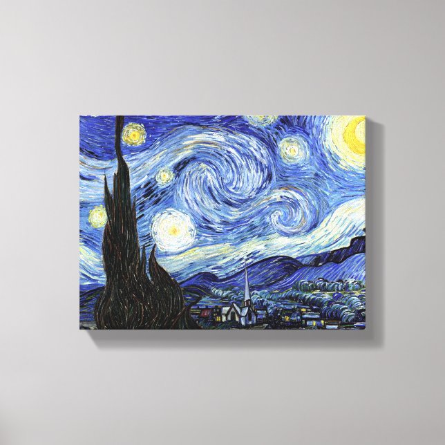 Impressão Em Tela Van Gogh A Noite Estrelada (Frente)
