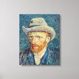 Impressão Em Tela Van Gogh - Autorretrato com um chapéu de feltro de