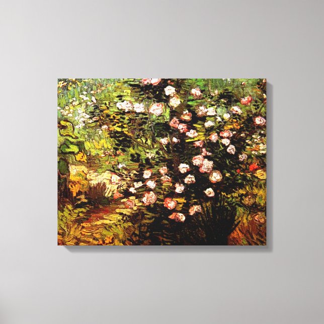Impressão Em Tela Van Gogh - Blooming Rosa Bush (Frente)