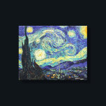 Impressão Em Tela Van Gogh está no Starry Night<br><div class="desc">A obra-prima de Van Gogh: Noite Estrelada. A Noite Estrelada é um óleo na canvas do pintor holandês poste-impressionista Vincent van Gogh. Pintado em junho de 1889, mostra a visão da janela voltada para leste do seu quarto de asilo na Santo-Rémy-de-Provence, pouco antes do nascer do sol, com a adição...</div>