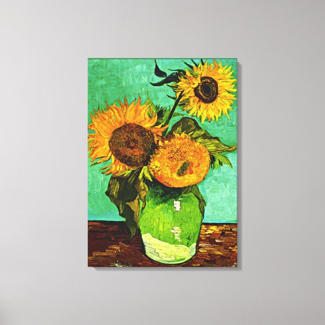 Impressão Em Tela Van Gogh - Girassóis (3) (Frente)