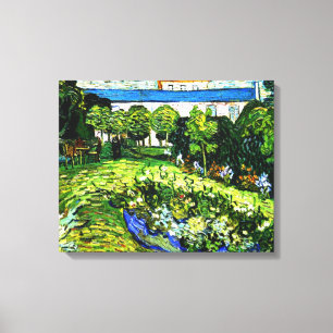 Impressão Em Tela Van Gogh - Jardim de Daubigny, pintura famosa,