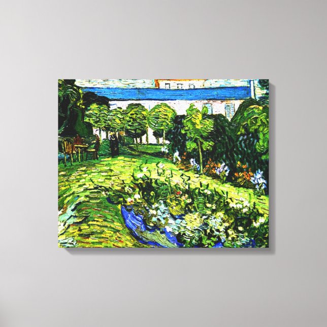 Impressão Em Tela Van Gogh - Jardim de Daubigny, pintura famosa, (Frente)