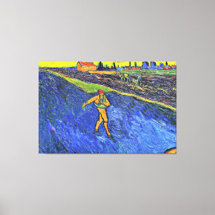 Impressão Em Tela Van Gogh - O Sower, famosa pintura,