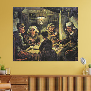 Impressão Em Tela Van Gogh - Os Comedores de Batata
