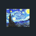 Impressão Em Tela Van Gogh Starry Night<br><div class="desc">Uma das pinturas mais famosas de Vincent Van Gogh. Digitalmente melhorado.</div>