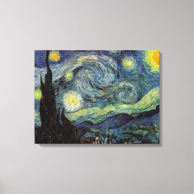 Impressão Em Tela Van Gogh Starry Night (Frente)