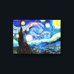 Impressão Em Tela Van Gogh Starry Night Fine Art<br><div class="desc">Starry Night, o mais famoso quadro do mestre holandês do impressionista Poste Vincent van Gogh. Uma ciprestes solitária, uma vila dormindo, e um céu que brilha com estrelas. Vintage retro bonitinho, giro, bonito, artístico popular e elegante padrão paisagístico da natureza Poste-impressionismo decorativo decor religioso religioso religioso religioso inspirador pintura de...</div>