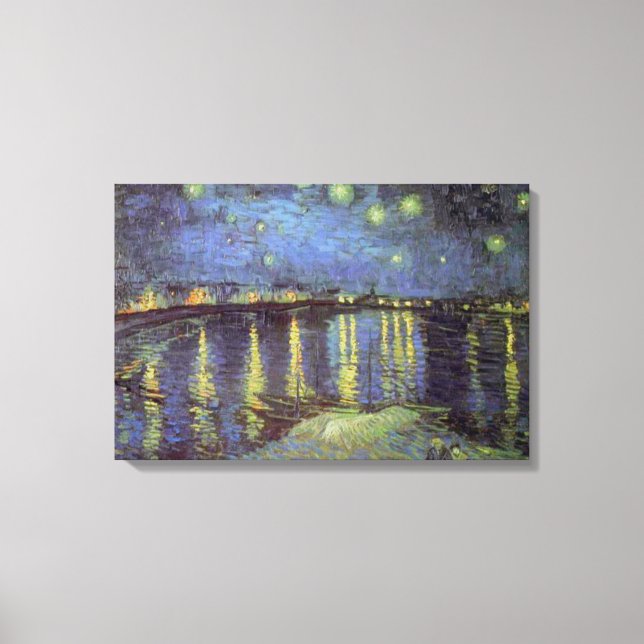 Impressão Em Tela Van Gogh Starry Night Over Rhone (Frente)