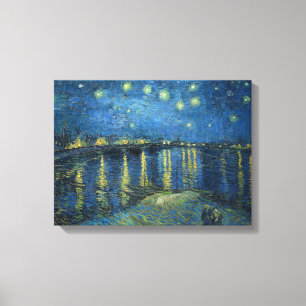 Impressão Em Tela Van Gogh: Starry Night Over the Rhone
