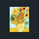 Impressão Em Tela van Gogh Still Life Vase com Doze Girassóis<br><div class="desc">Doze girassóis num vaso,  como pintado por Vincent van Gogh.</div>
