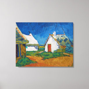 Impressão Em Tela Van Gogh Três Cottages Brancos em Saintes Maries