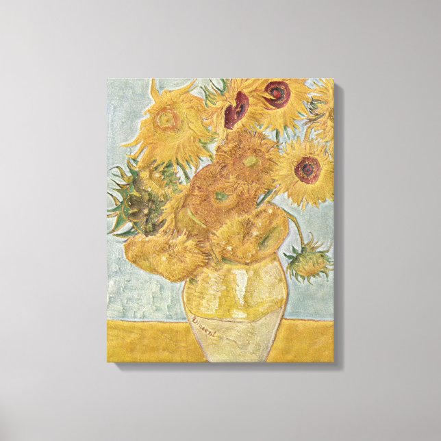 Impressão Em Tela Van Gogh - Vase 12 Girassóis (Frente)