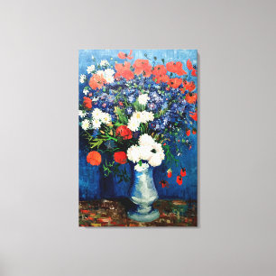 Impressão Em Tela Van Gogh - Vase com Cornflower e Poppies