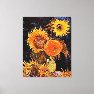 Impressão Em Tela Van Gogh - Vase com Seis Girassóis