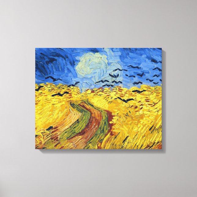 Impressão Em Tela Van Gogh Wheat Fields impressionista Painting (Frente)