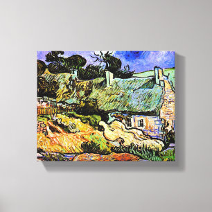 Impressão Em Tela Van Golgh - Casas com Telhados de Cordeville