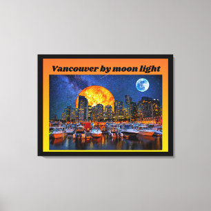Impressão Em Tela Vancouver por Luz Lua