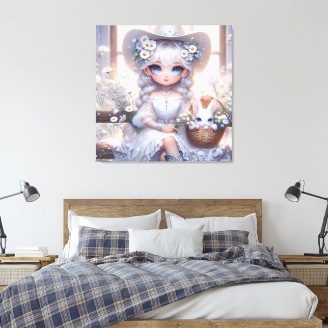 Impressão Em Tela vaqueira fantasia (Insitu(Quarto))