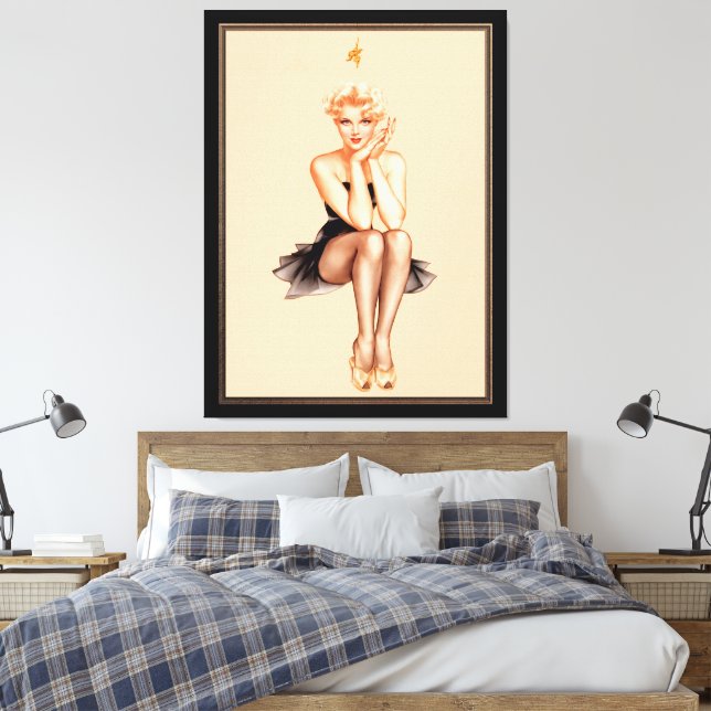Impressão Em Tela Varga Girl Cobrir Art de Alberto Vargas (Insitu(Quarto))