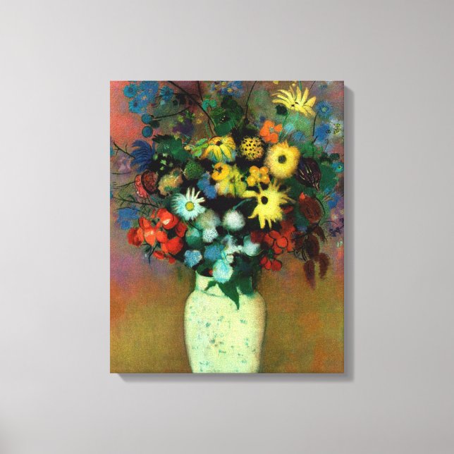 Impressão Em Tela Vase de Odilon Redon com Flores (1914) (Frente)