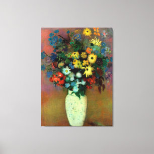 Impressão Em Tela Vase de Odilon Redon com Flores (1914)
