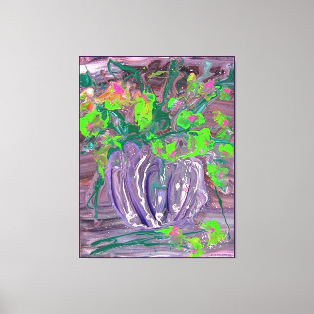 Impressão Em Tela "Vase with flowers" mod. acrylic, impressionism (Frente)