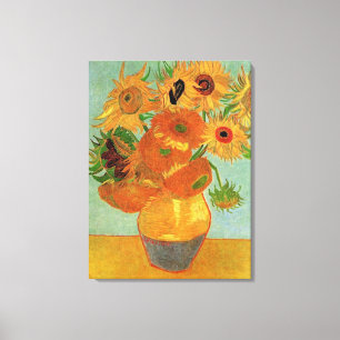Impressão Em Tela vaso com doze girassóis, Van Gogh