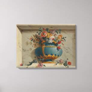 Impressão Em Tela Vaso das flores em uma ameia