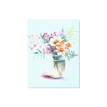 vaso de flor Tela Esticada